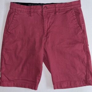 RUGBY Red Flat Front Casual Shorts